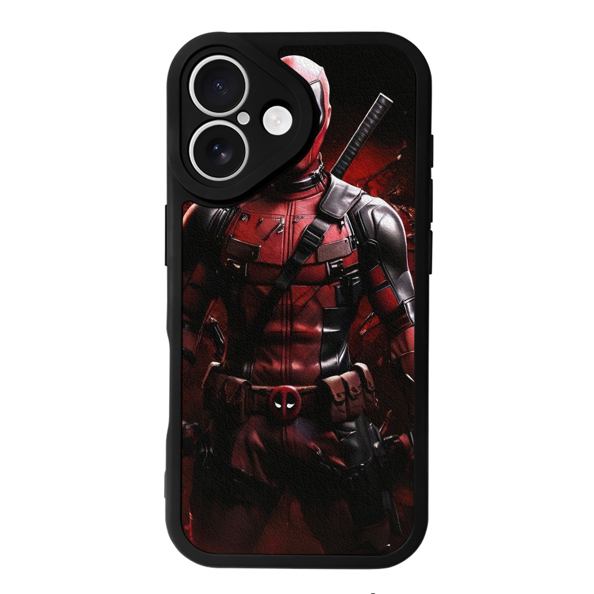 （画像用） Deadpool デッドプール 【iPhone 16シリーズ対応】シリコンスマホケース（レザー調） 材質：シリコン